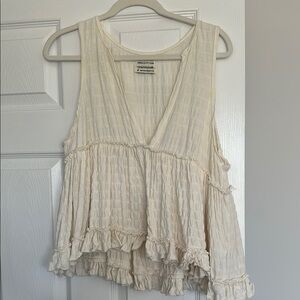 Women's Ivory Sleeveless Top
